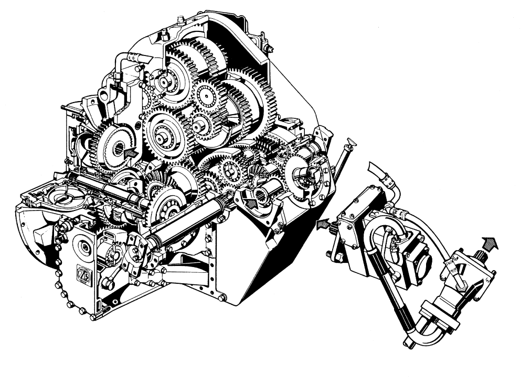 ZF LSG 1000 tracked vehicle transmission.