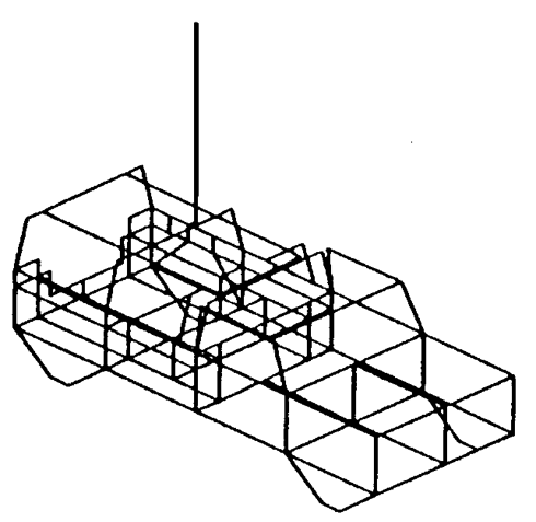 Simple wire frame model of Land Rover.