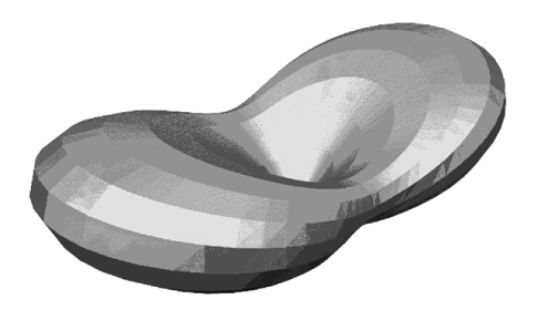 Rendered radiation pattern image (AutoCAD).