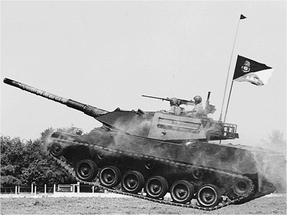 A Stingray Light Tank in service with the Royal Thai Army employing ceramic appliqué armour. Reproduced with permission from Jane’s Information Group.