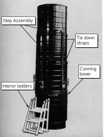 Four-section conning tower with sectional interior ladder - M60.