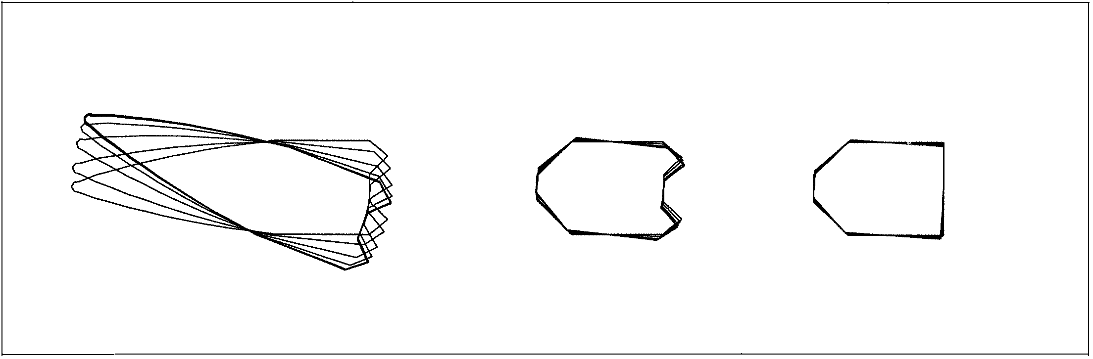 Changes in segments' position (Mach=4, α=2).