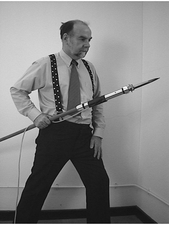 Under-arm grip.