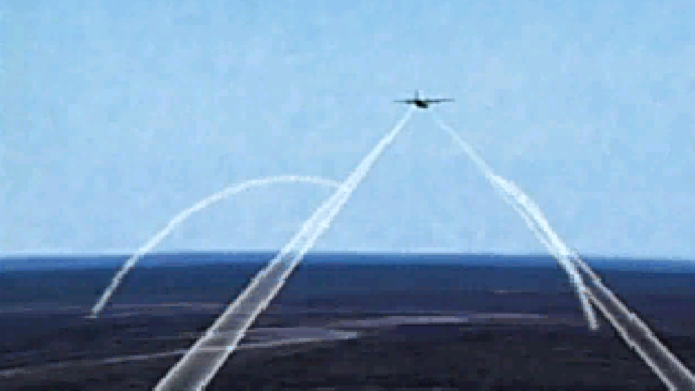 Successful engagement of missile by DAS.