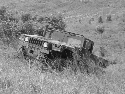 Hybrid-electric HMMWV. (Photo courtesy of PEI-IDT)