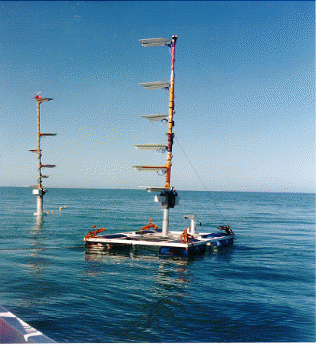 Meteorological buoys.