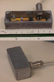 Photo of prototype seismic sensor.