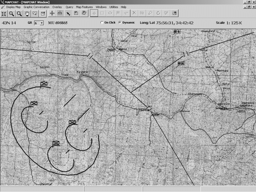 Snapshot of a sample deployment plan overlay created in the MAPCHAT application.