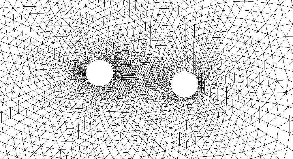 Sample detail from the computational mesh at completion.