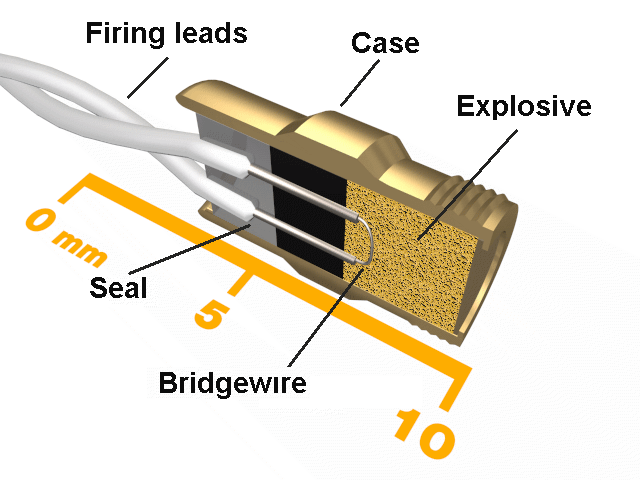 Cased bridgewire EED.