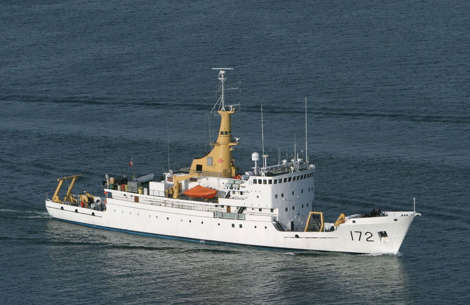 The Canadian Forces Auxiliary Vessel (CFAV) Quest, the Canadian defence research ship.