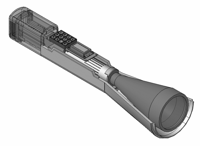 CAD views of electro-optic device.