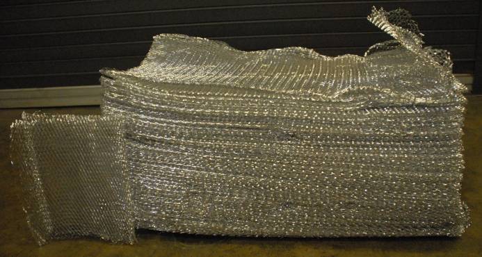 A sample of aluminium mesh.