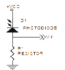 Photodiode circuit connection.