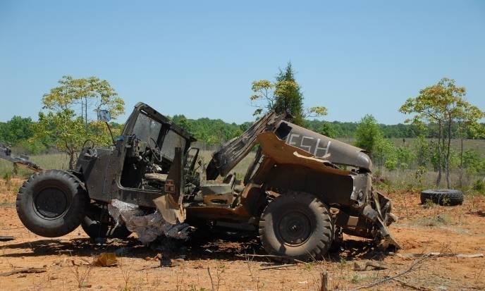 Humvee which used aluminium mesh.