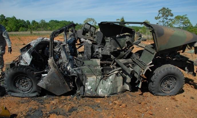 Humvee which did not use aluminium mesh.